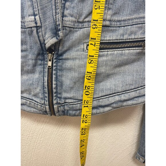 VTG 90's Guess Light Blue Studded Denim Jacket sz Small - Picture 9 of 9